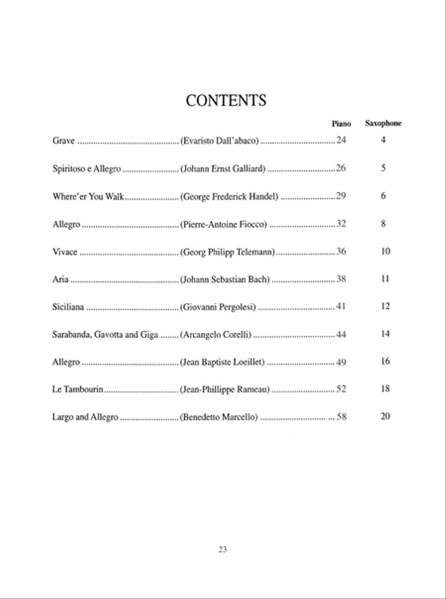 Baroque Music for Saxophone Saxophone scores gallery preview page 4