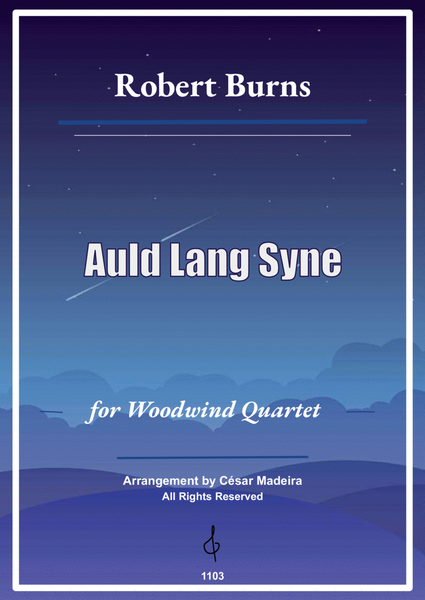 Auld Lang Syne - Woodwind Quartet (Full Score and Parts) image number null