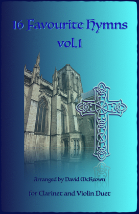 Book cover for 16 Favourite Hymns Vol.1 for Clarinet and Violin Duet