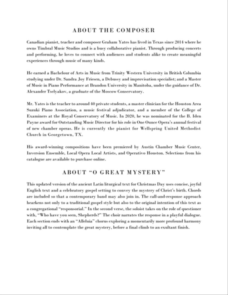 O Great Mystery (O Magnum Mysterium) SSA scores gallery preview page 2