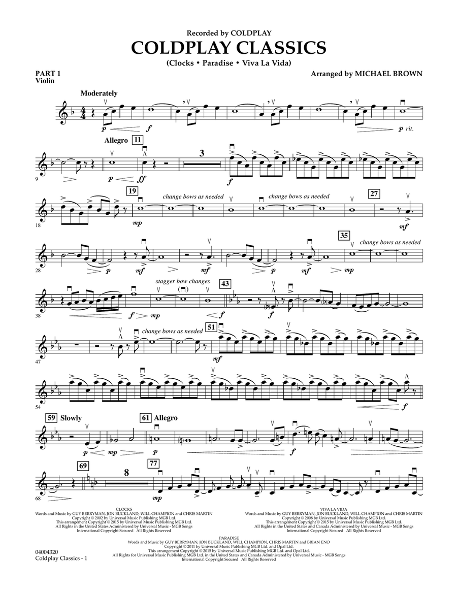 Coldplay Classics - Pt.1 - Violin