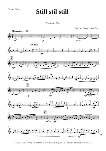 Still Still Still - Christmas song - Clarinet Trio image number null