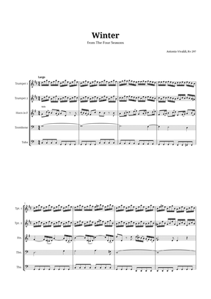 Largo from Winter by Vivaldi for Brass Quintet