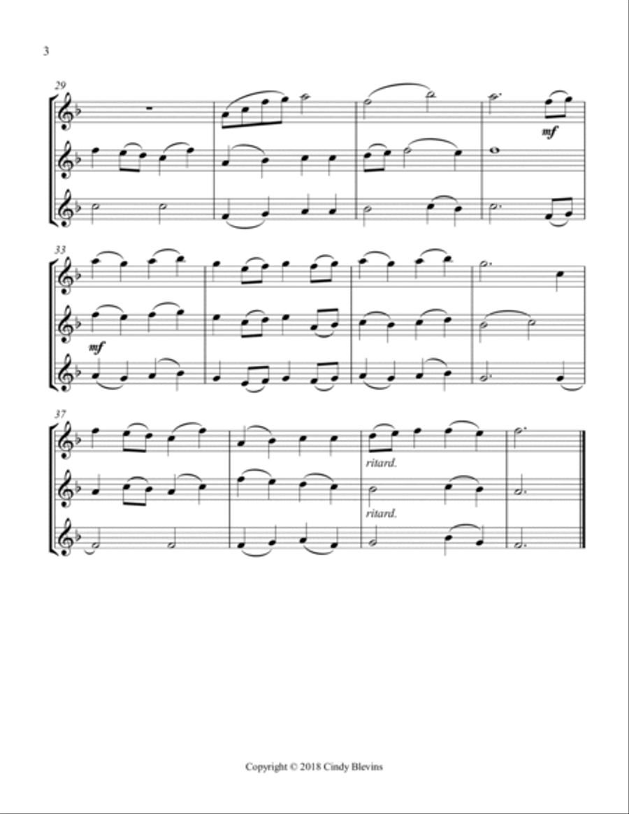 I Sing the Mighty Power Of God, for Violin Trio String Trio scores gallery preview page 4