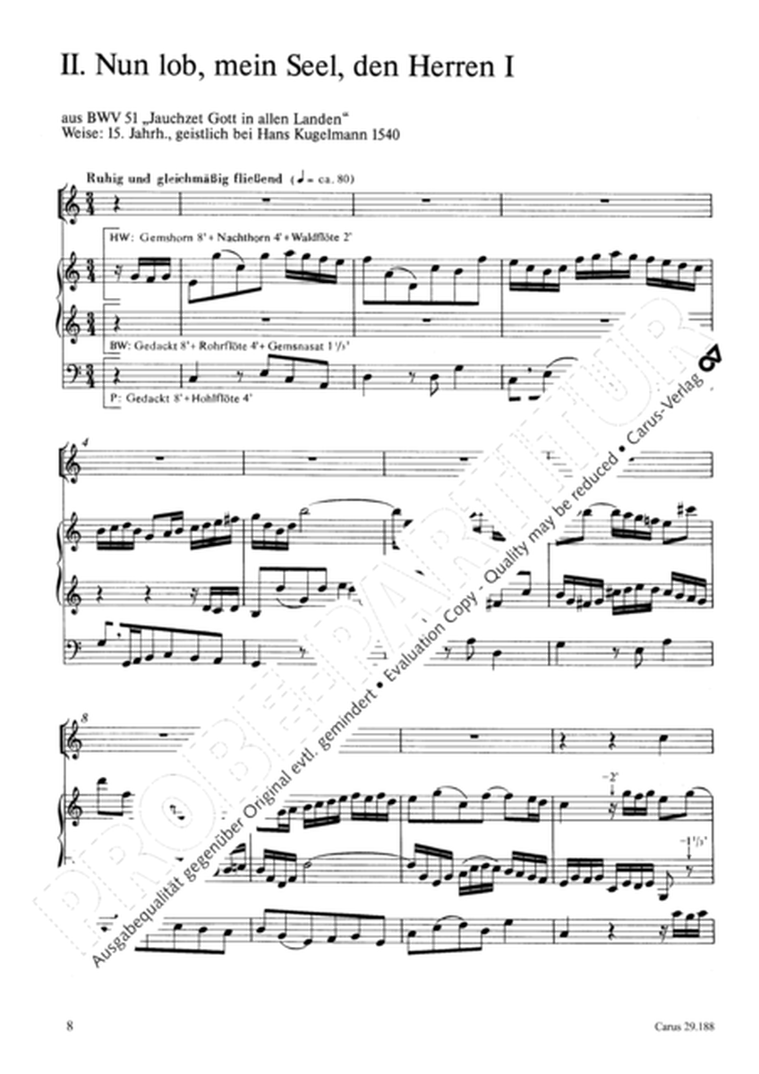Eight Chorale Preludes based on cantata movements [Acht Choralvorspiele (arr. Bornefeld)]