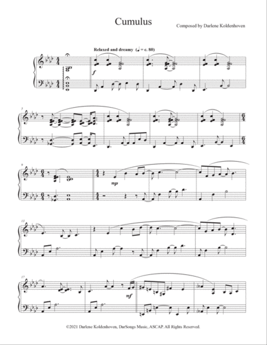 Cumulus Piano Solo scores gallery preview page 2