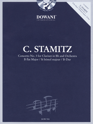 Book cover for Stamitz: Concerto No. 3 in B-Flat Major