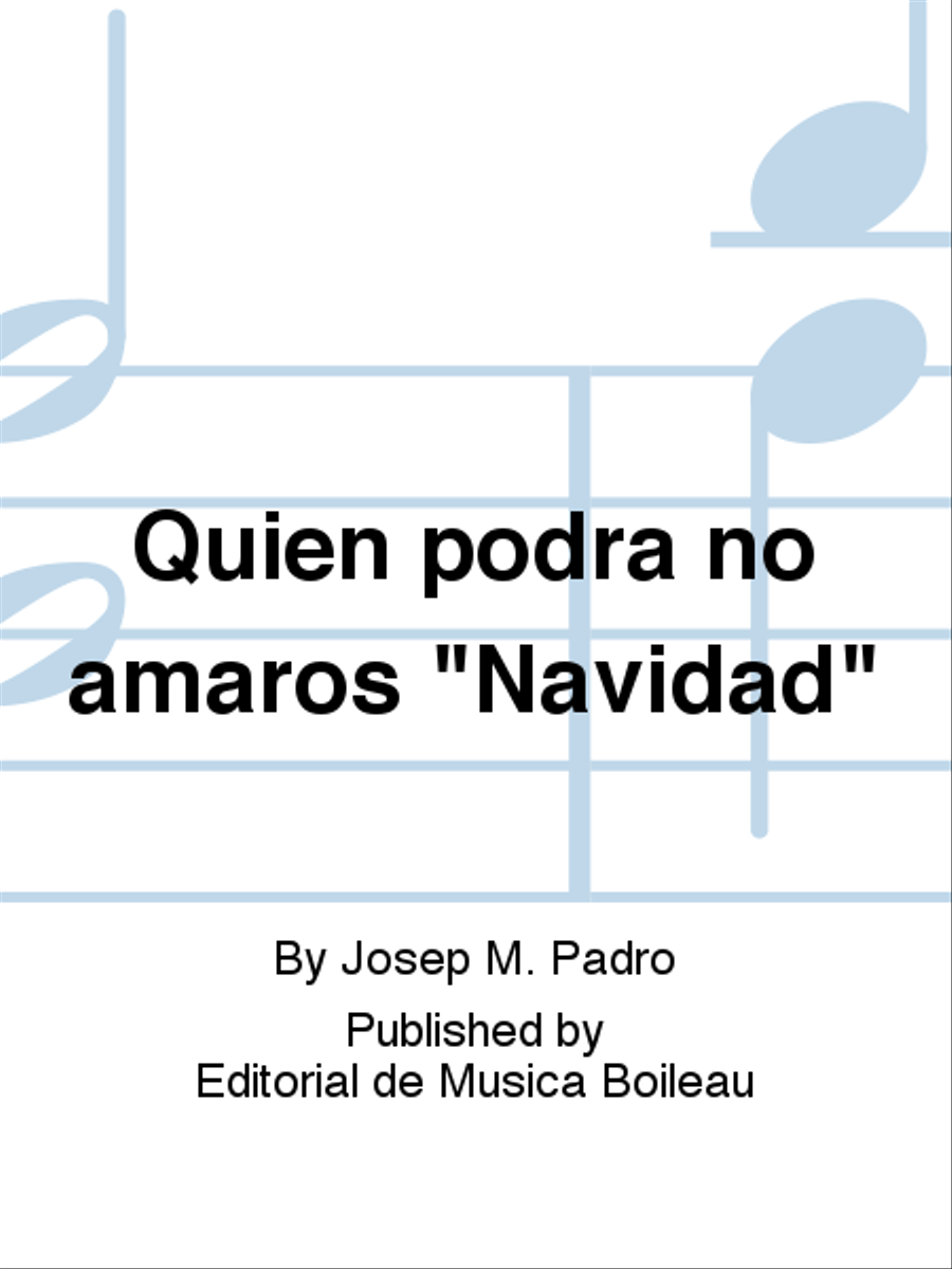 Quien podra no amaros 