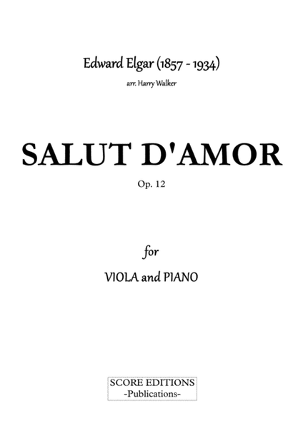 Salut D' Amour (for Viola and Piano)