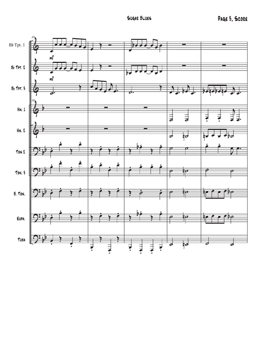 Sugar Blues Brass Ensemble scores gallery preview page 3
