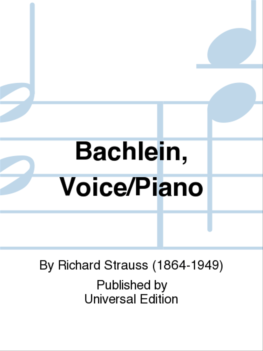 Bachlein, Voice/Piano by Richard Strauss Voice - Sheet Music