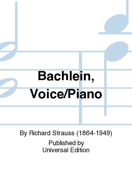 Bachlein, Voice/Piano