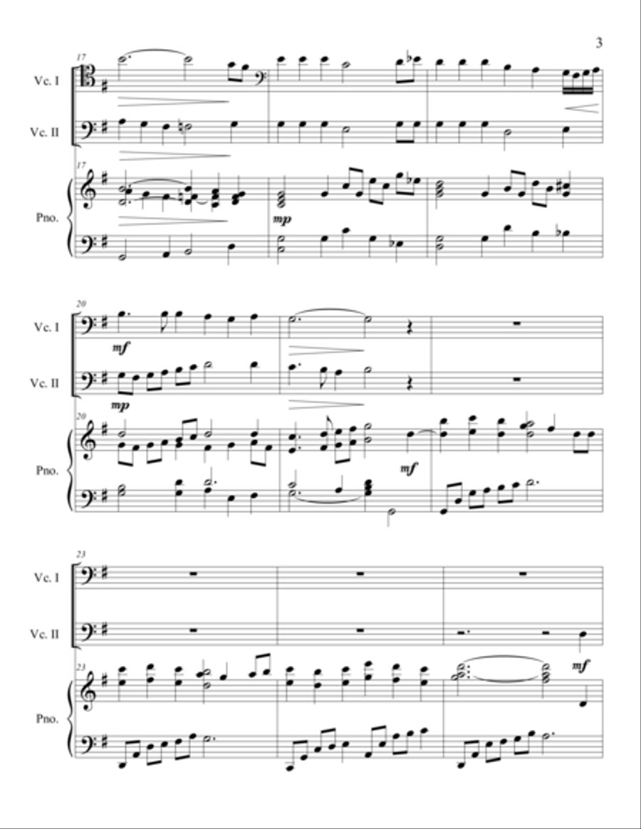 Calvary Covers It All for Cello Duet String Duet scores gallery preview page 3
