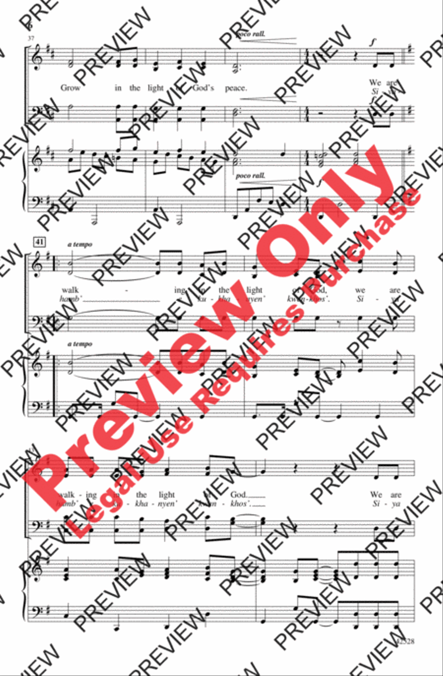Walk in the Light Walk in the Light 4-Part scores gallery preview page 6