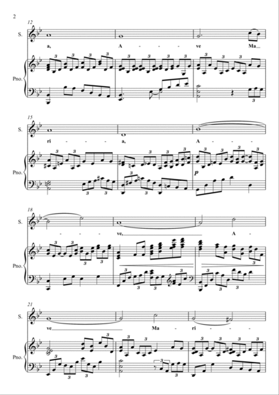 Ave Maria in Rachmaninoff's style Voice scores gallery preview page 2