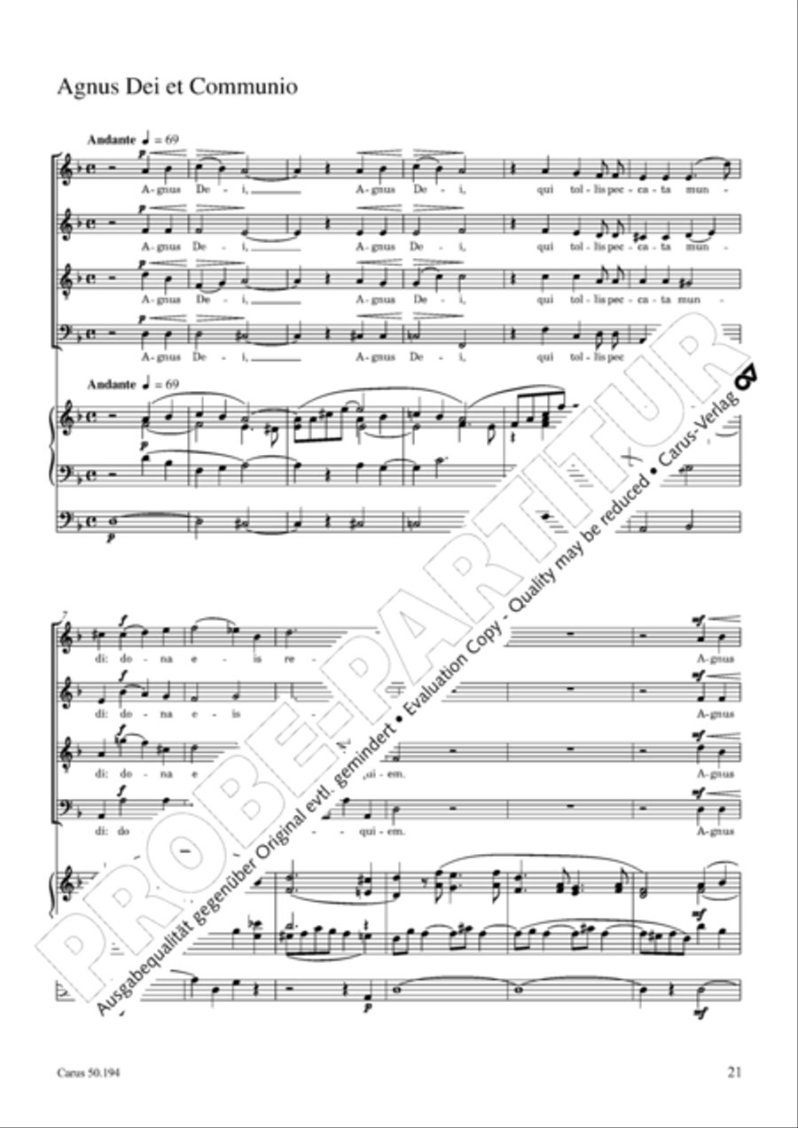 Requiem in D minor 4-Part scores gallery preview page 22