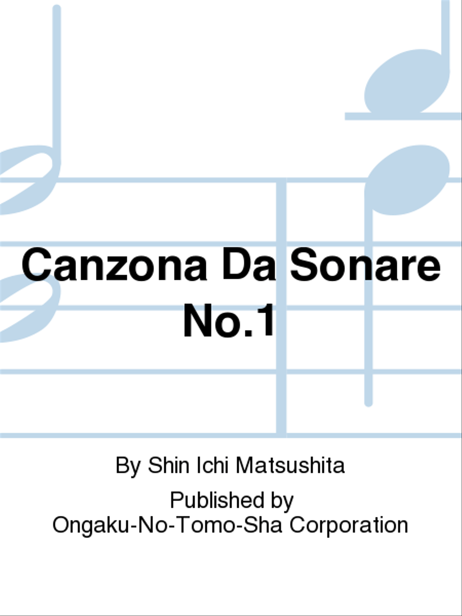 Canzona Da Sonare No. 1 Piano scores gallery preview page 1