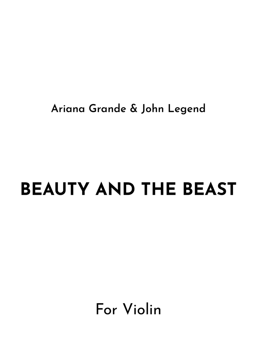 Beauty And The Beast Violin Solo scores gallery preview page 1