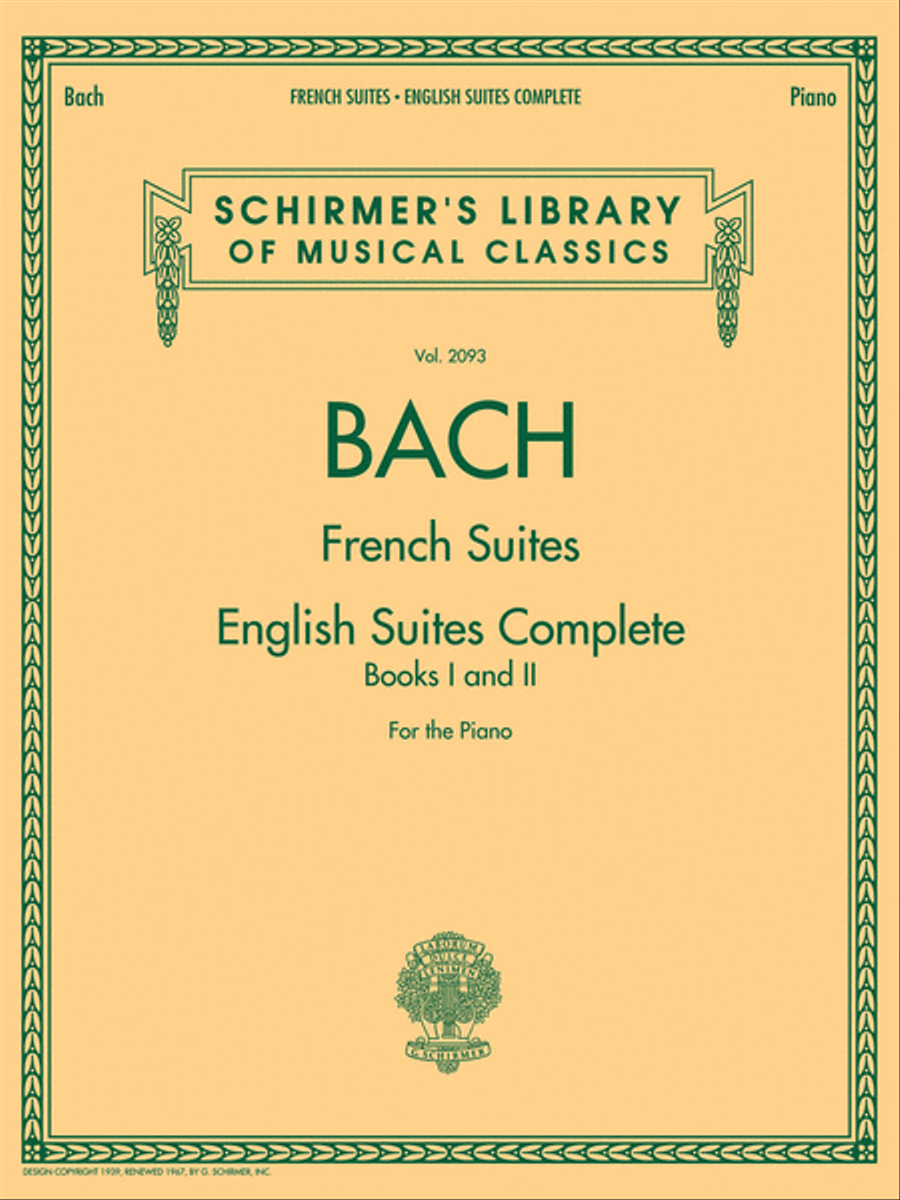 Johann Sebastian Bach - French Suites - English Suites Complete Piano Solo scores gallery preview page 1