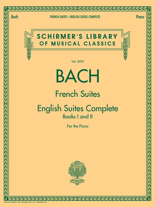 Book cover for Johann Sebastian Bach - French Suites - English Suites Complete