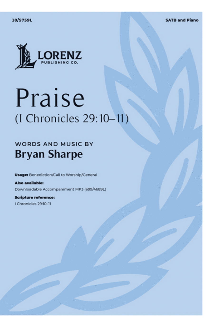 Praise (I Chronicles 29:10?11)