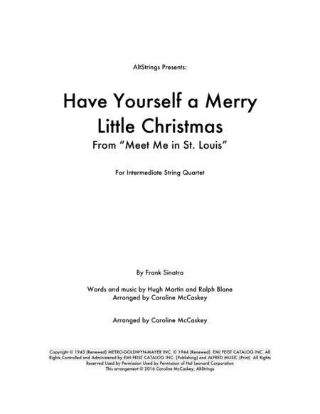 Have Yourself A Merry Little Christmas from MEET ME IN ST. LOUIS