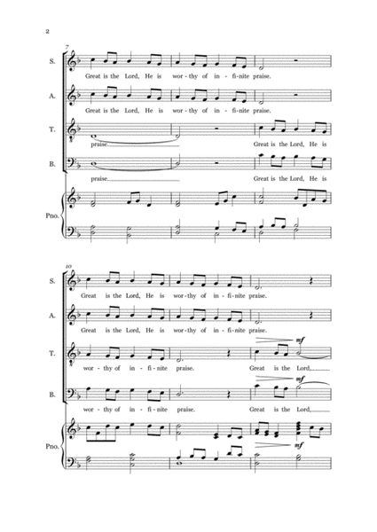 Choral - "Great Is The Lord" SATB image number null