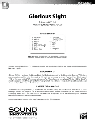 Book cover for Glorious Sight: Score