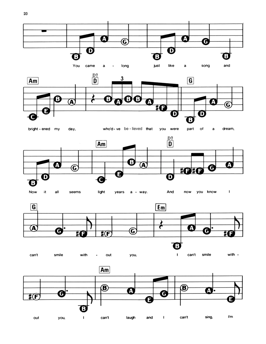 Can't Smile Without You Electronic Keyboard scores gallery preview page 2
