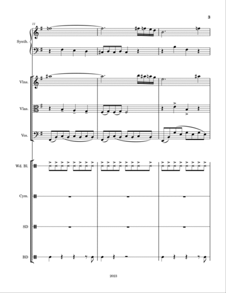 Ian's Theme Concert Band scores gallery preview page 3