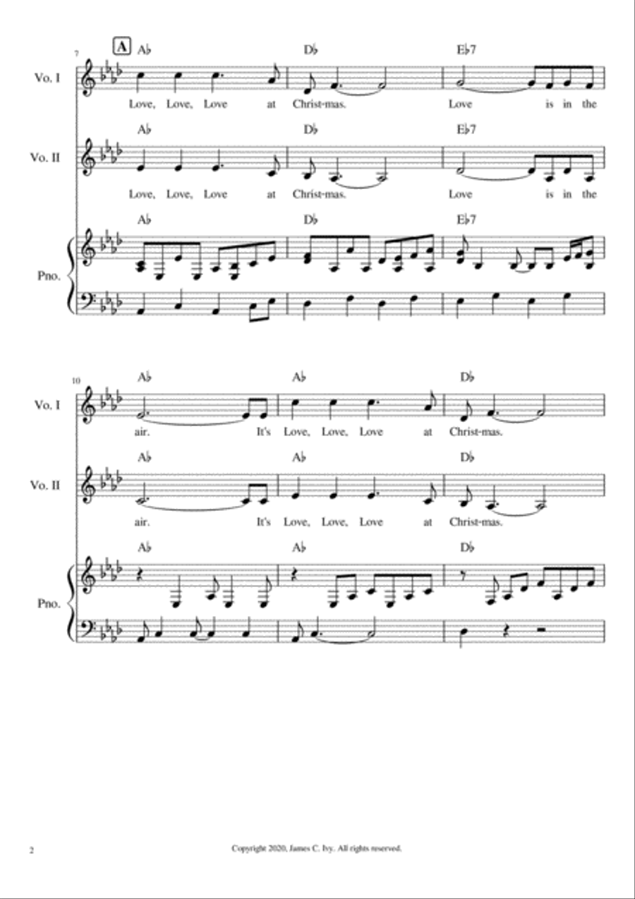 Love, Love, Love at Christmas Piano Trio scores gallery preview page 3