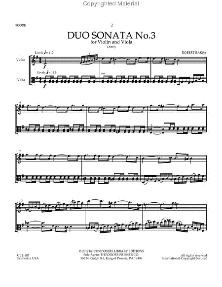 Duo Sonata No. 3