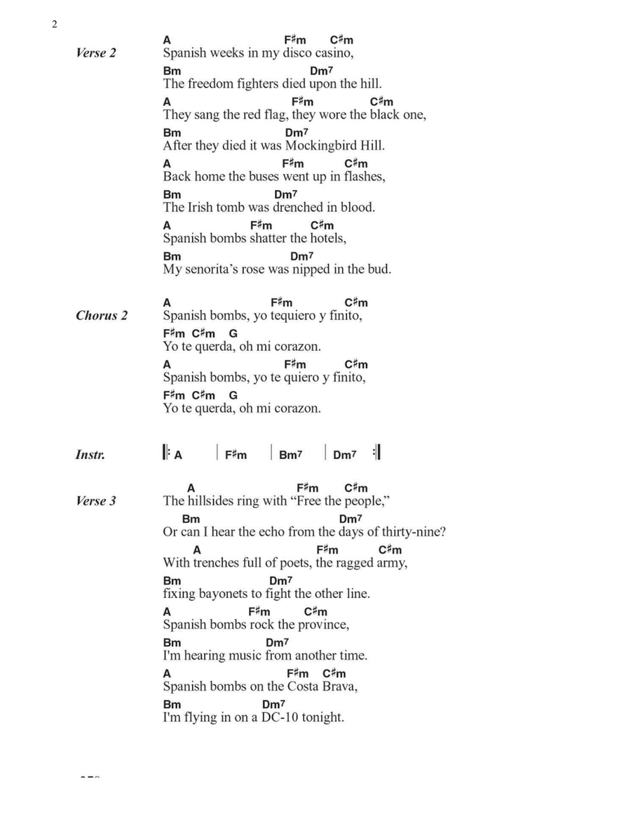 Spanish Bombs Electric Guitar scores gallery preview page 2
