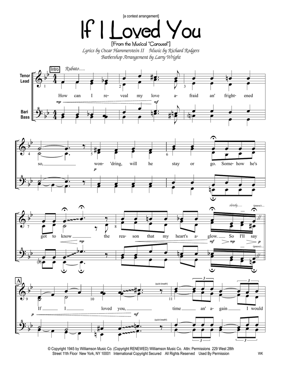 If I Loved You SSAA scores gallery preview page 1