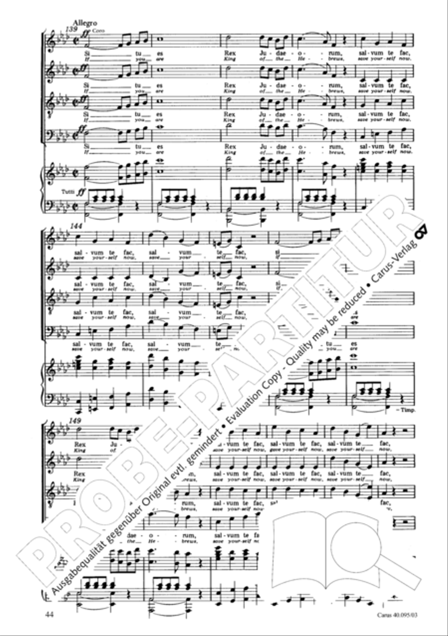The Seven Words (Die Sieben Worte) 4-Part scores gallery preview page 45