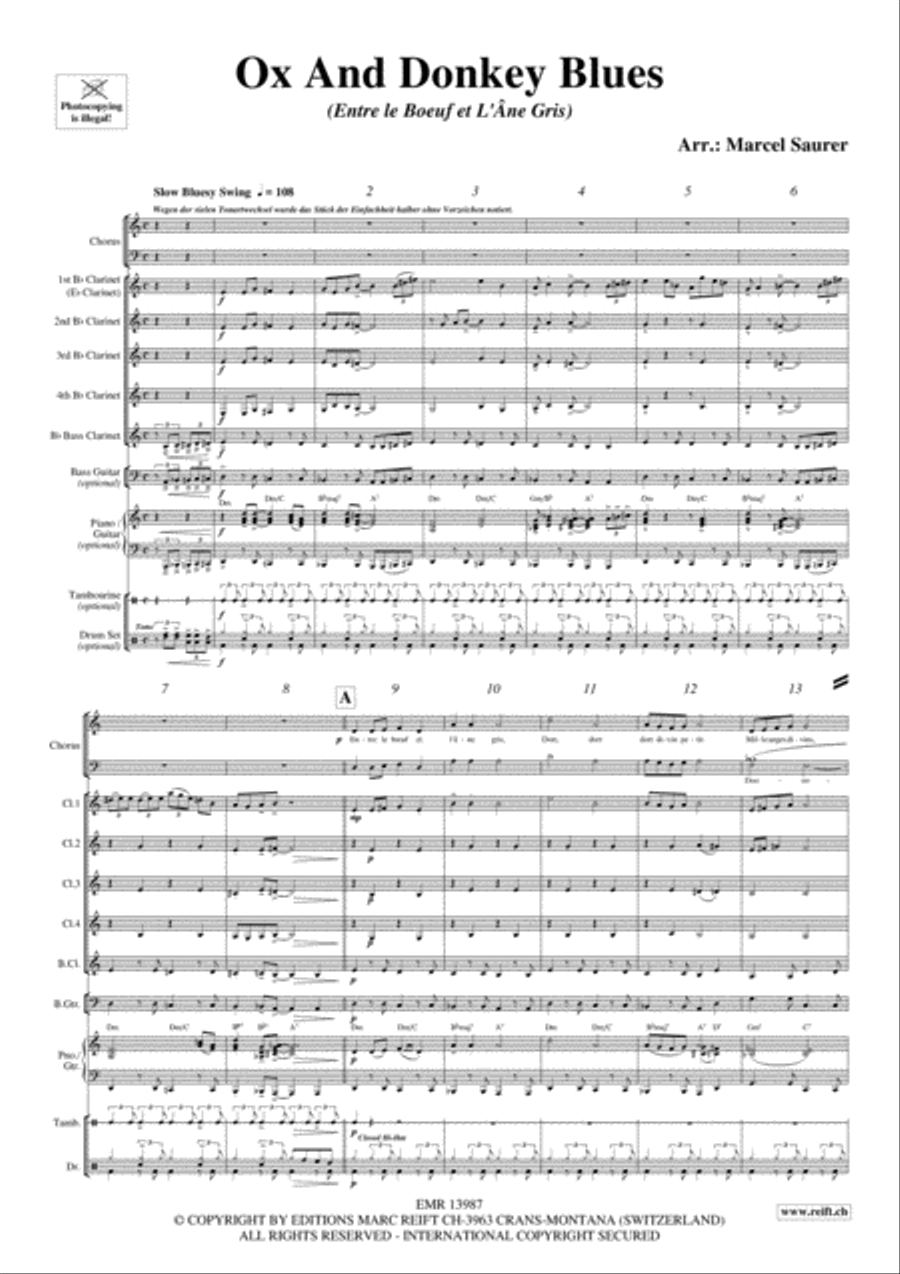 Ox And Donkey Blues Ox And Donkey Blues Clarinet Quintet scores gallery preview page 4