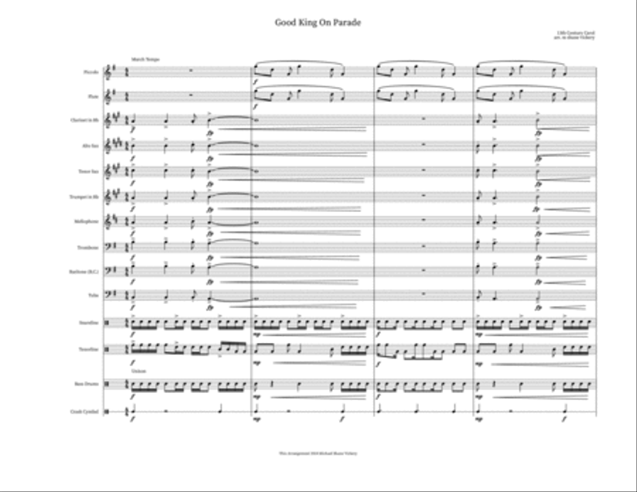 Good King On Parade Good King On Parade Marching Band scores gallery preview page 2