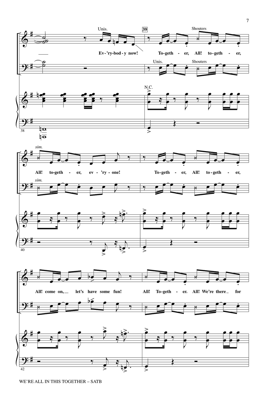 We're All In This Together (from High School Musical) (arr. Alan Billingsley) 4-Part scores gallery preview page 6