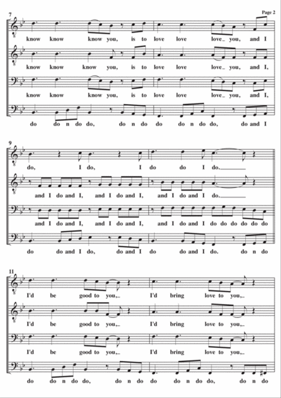 To Know Him Is To Love Him TTBB scores gallery preview page 2
