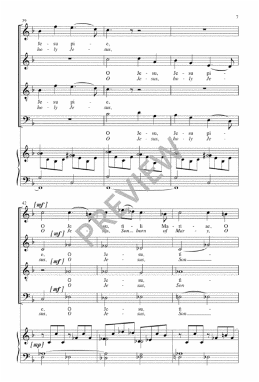 Ave verum corpus Ave verum corpus 4-Part scores gallery preview page 7