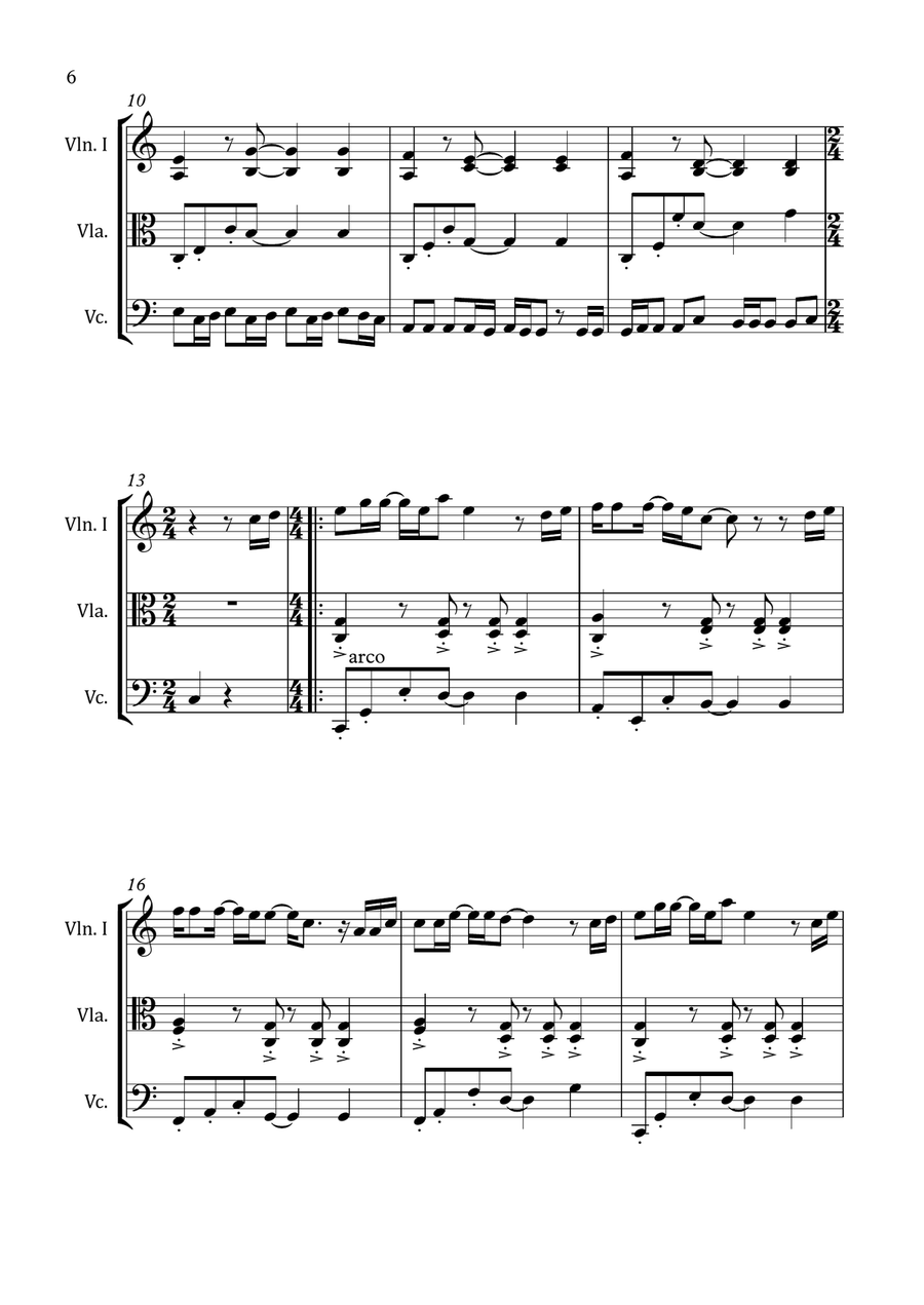 Memories String Trio scores gallery preview page 6