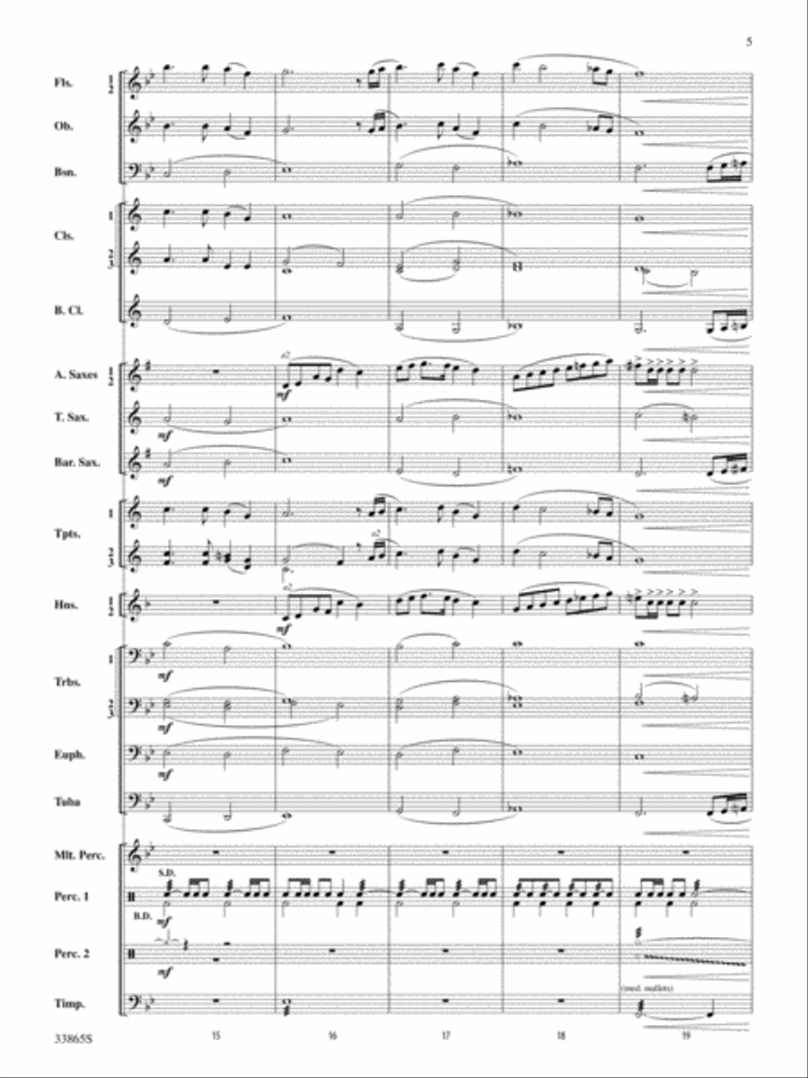 On Streets of Gold: Score Concert Band scores gallery preview page 5