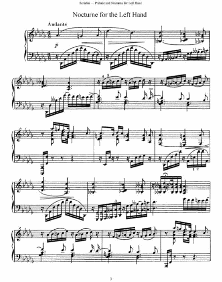 Alexander Scriabin - Prèlude and Nocturne for Left Hand