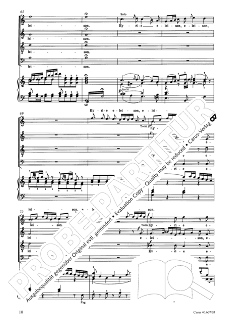 Mass in time of war (Missa in tempore belli) 4-Part scores gallery preview page 17
