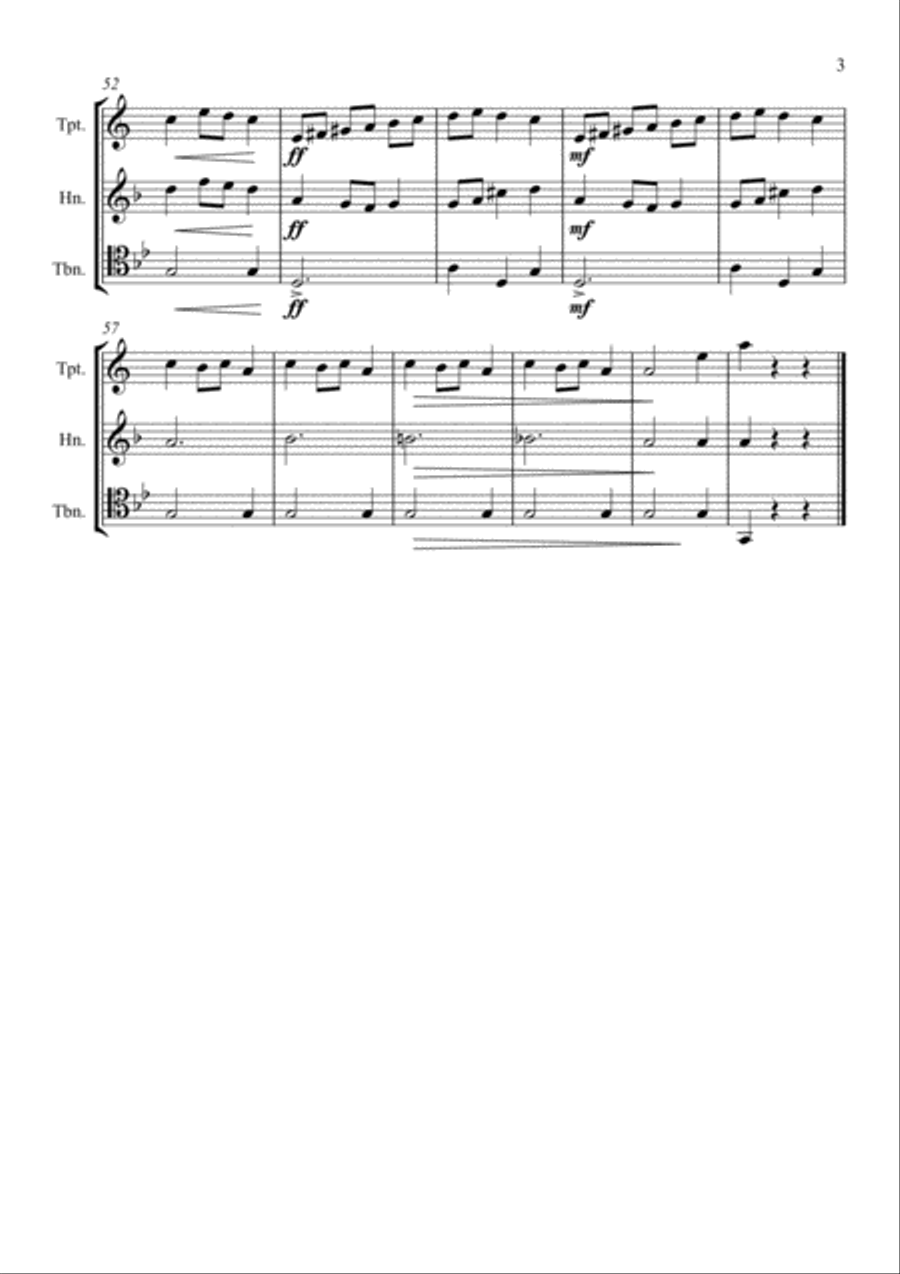 Carol Of The Bells Brass Ensemble scores gallery preview page 3