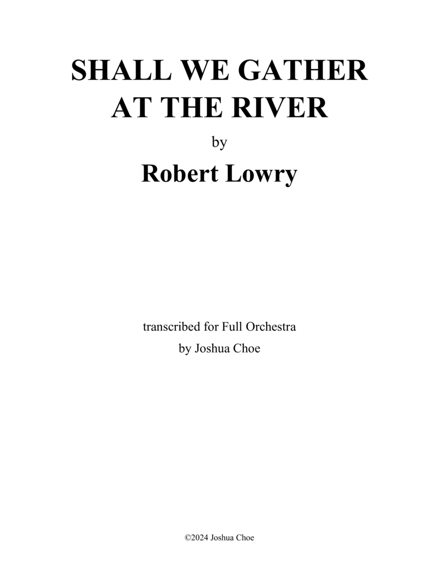 Shall We Gather at the River Full Orchestra scores gallery preview page 1
