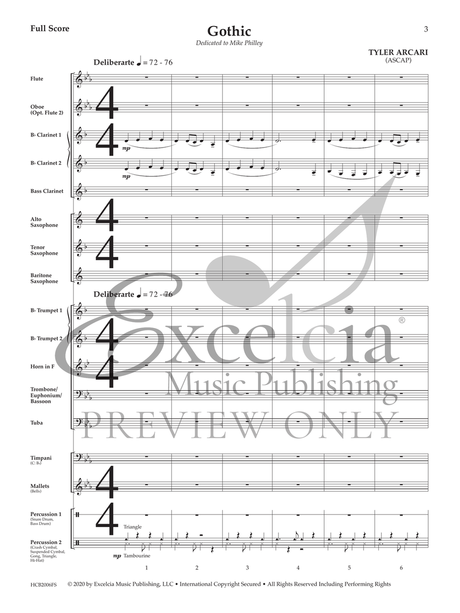 Gothic (Score) Concert Band scores gallery preview page 3