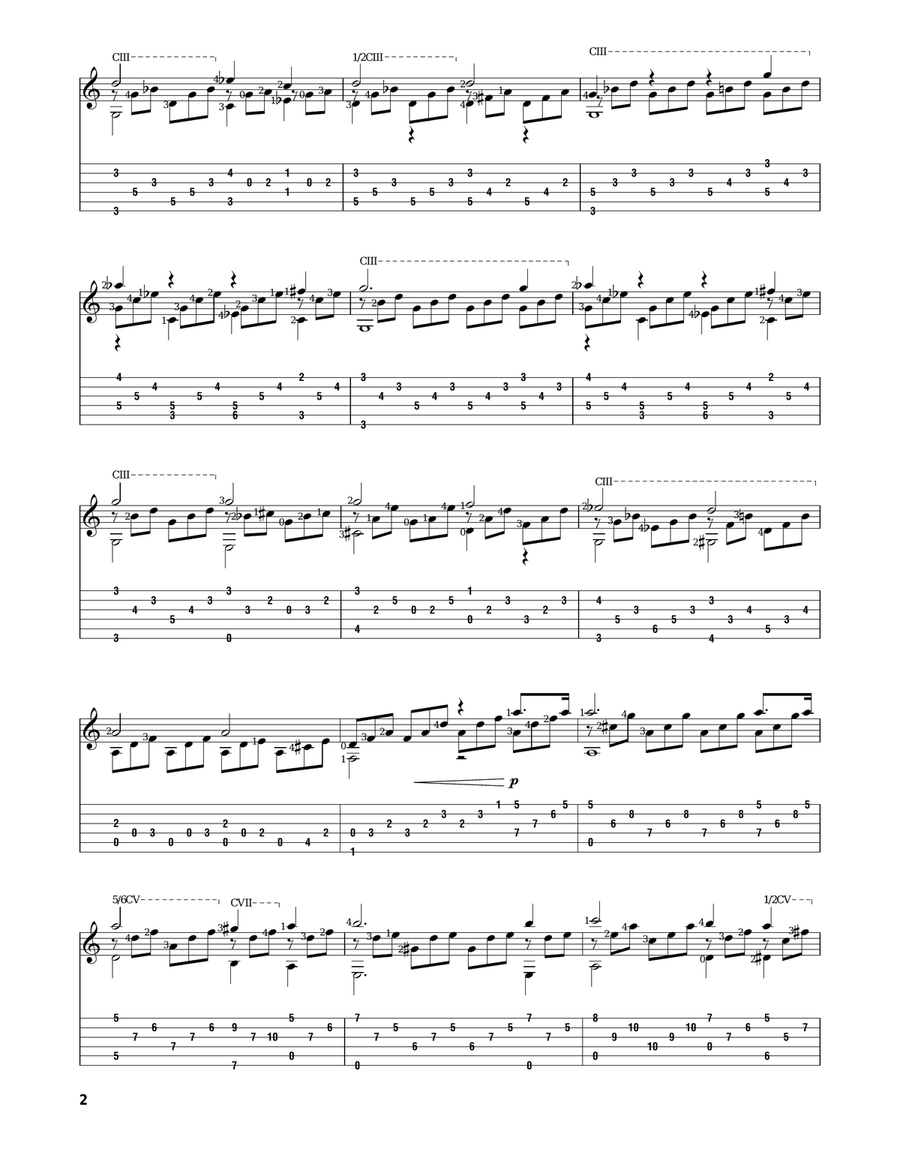 Moonlight Sonata (Sonata Quasi Una Fantasia, Op. 27, No. 2 - First Movement) (arr. Elias Barreiro) Acoustic Guitar scores gallery preview page 2