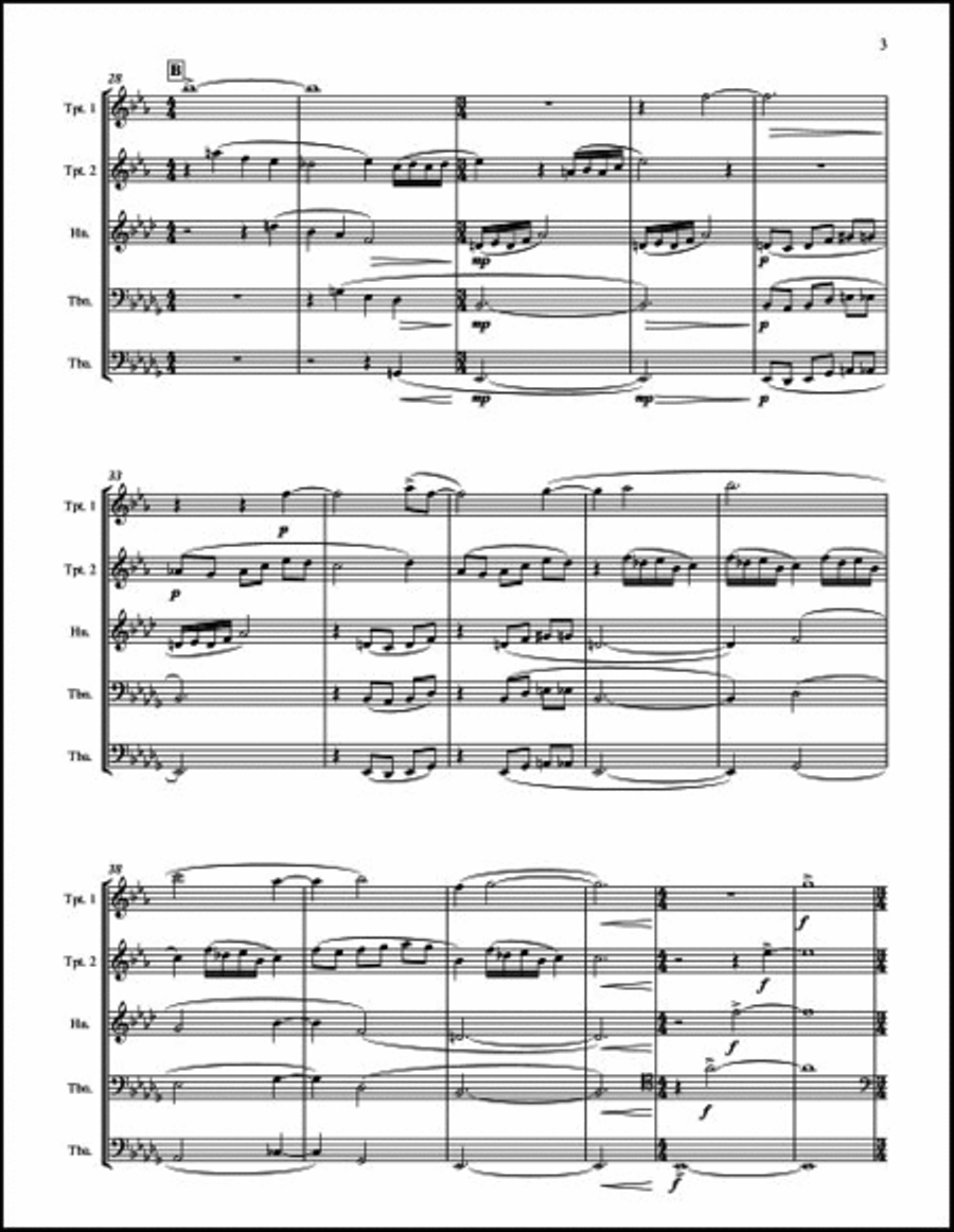 Ascents and Flourishes Brass Quartet scores gallery preview page 5