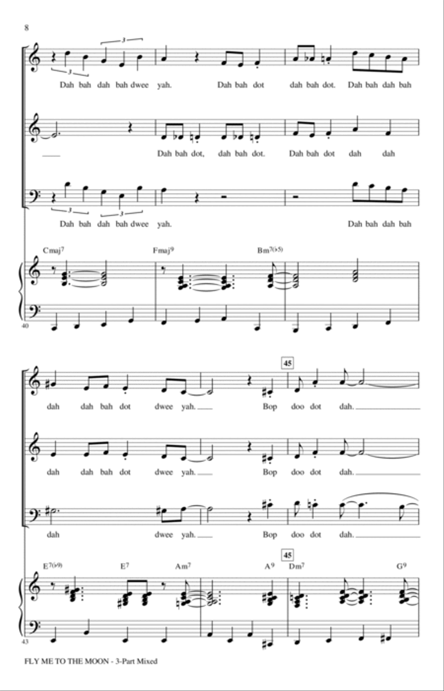Fly Me To The Moon (In Other Words) (arr. Roger Emerson) 3-Part scores gallery preview page 6